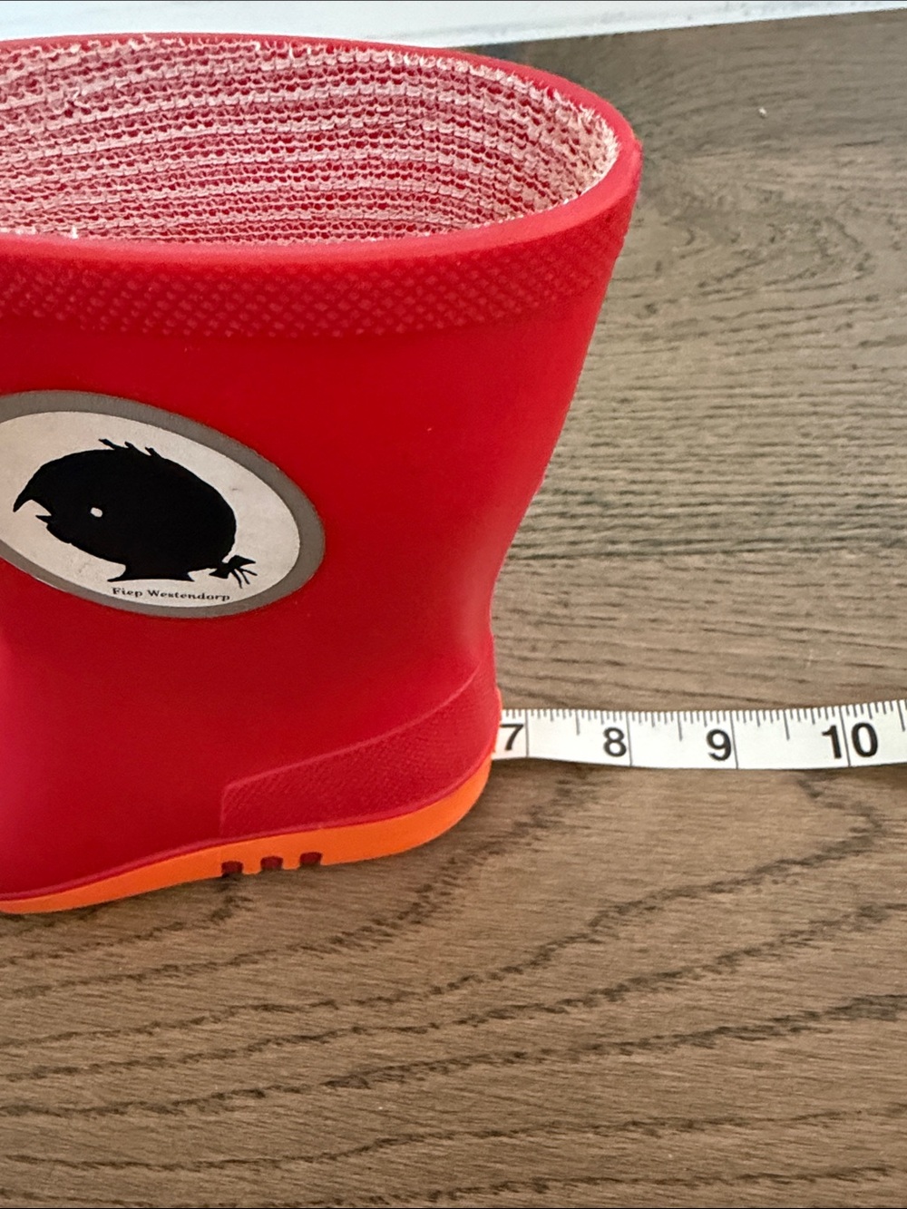 Fiep Westendorp Janneke Silhouette Logo Red Orange Kids Rainboots 7/8T EUR 24 - Picture 12 of 12